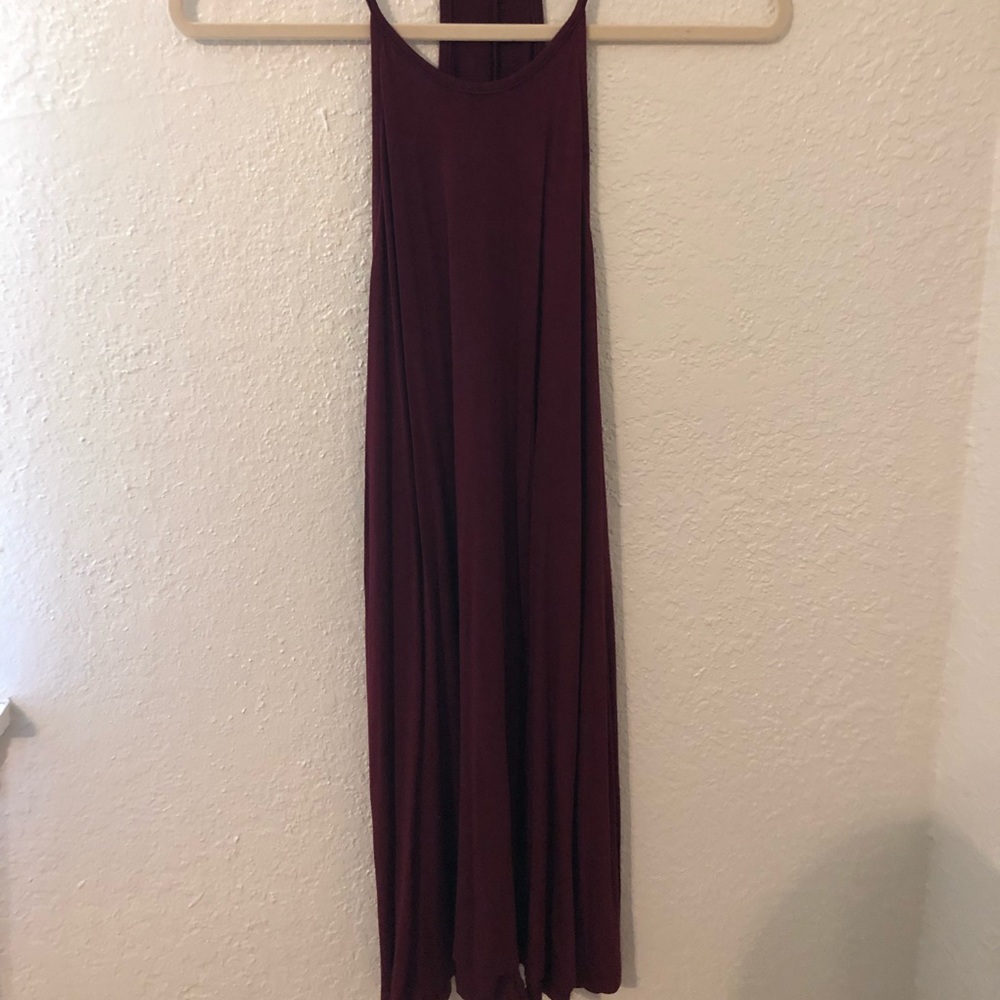 Maroon halter dress